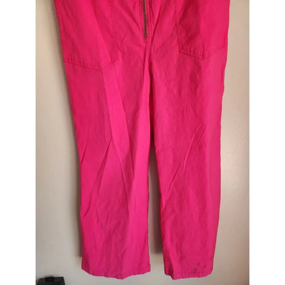 NWD Anthropologie Maeve The Naomi Workwear Jumpsuit Size 14 Pink $9E413 - Picture 5 of 16